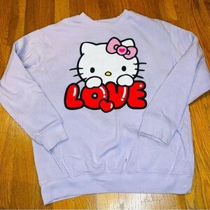 Hello Kitty “LOVE” Lavender Sweatshirt – Sz Small – Hybrid Apparel x Sanrio 2023
